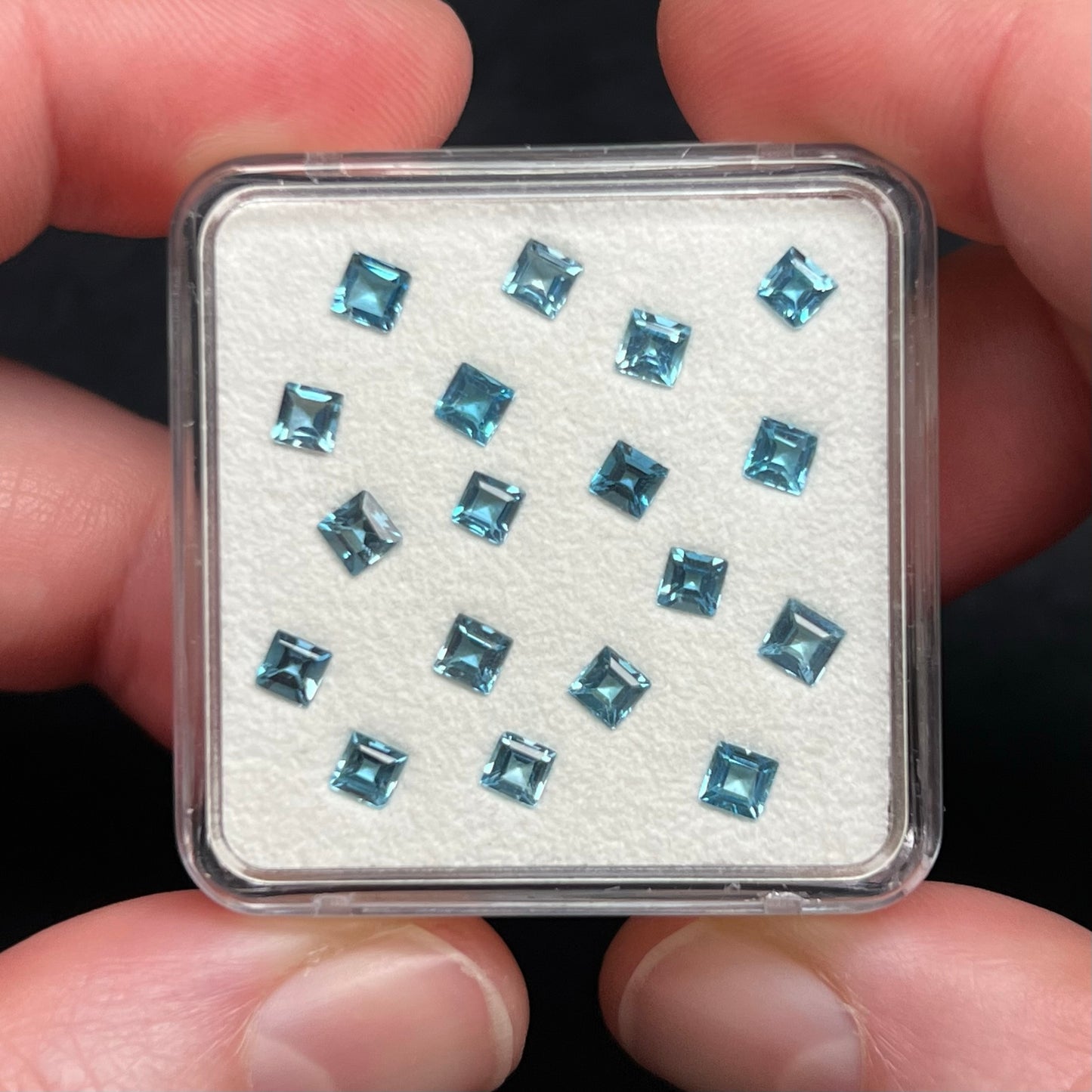 Swiss Blue Topaz Gem Cube