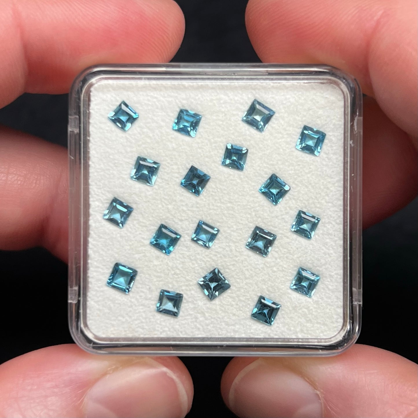 Swiss Blue Topaz Gem Cube