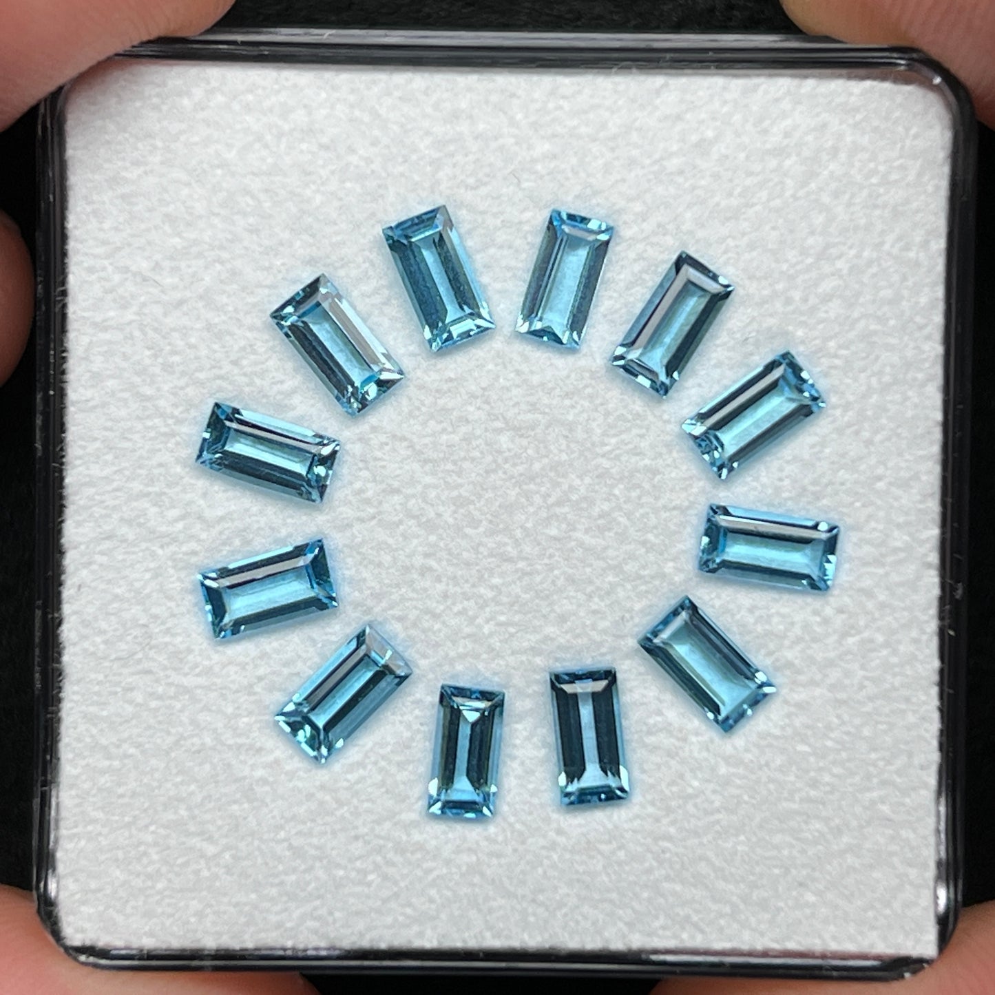 Swiss Blue Topaz Gem Cube