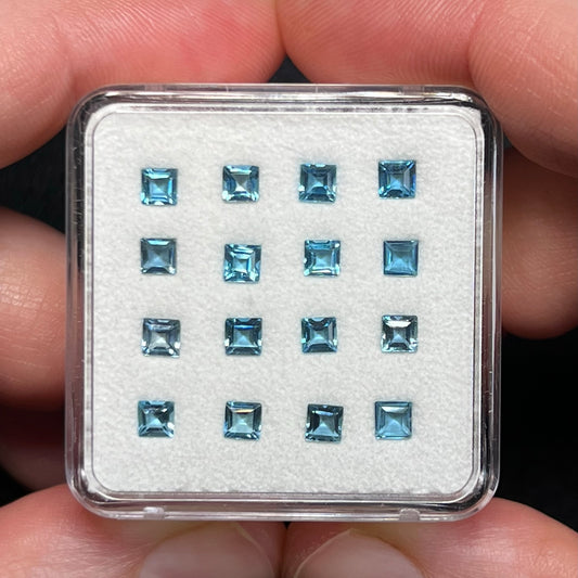 Blue Topaz Gem Cube