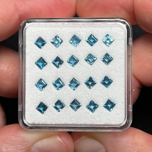 Blue Topaz Gem Cube