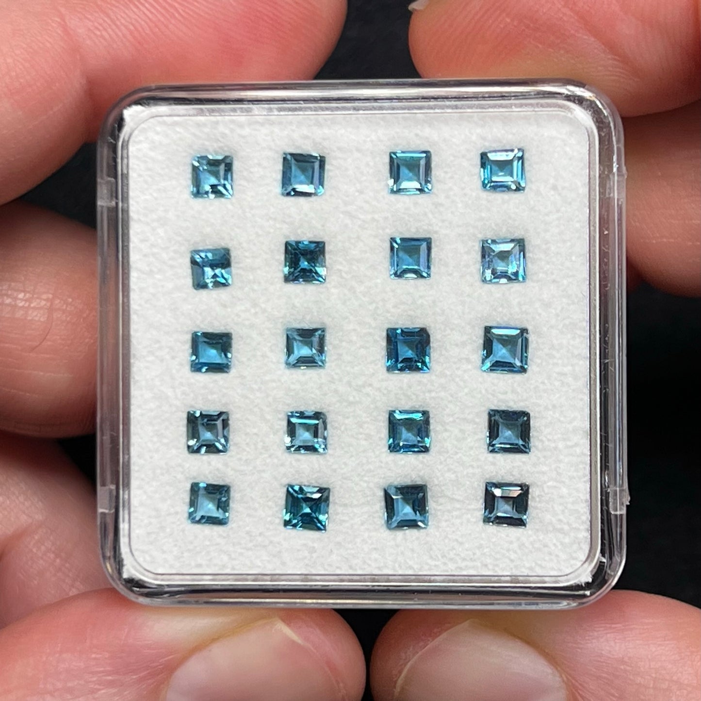 Blue Topaz Gem Cube