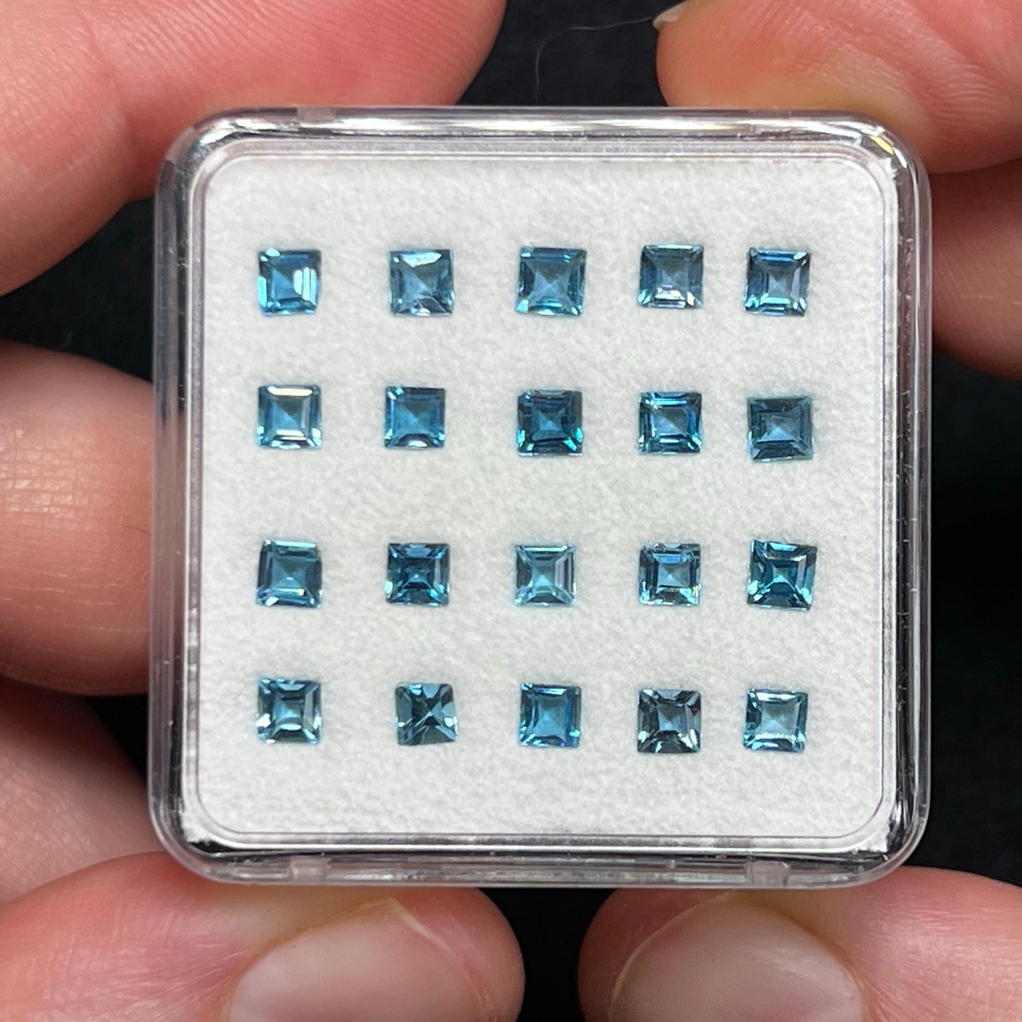 Blue Topaz Gem Cube